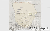 Shaded Relief Panoramic Map of Balkh, semi-desaturated