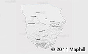 Silver Style Panoramic Map of Balkh, single color outside