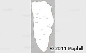 Gray Simple Map of Balkh, cropped outside