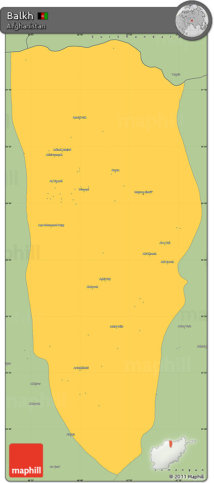 Savanna Style Simple Map of Balkh