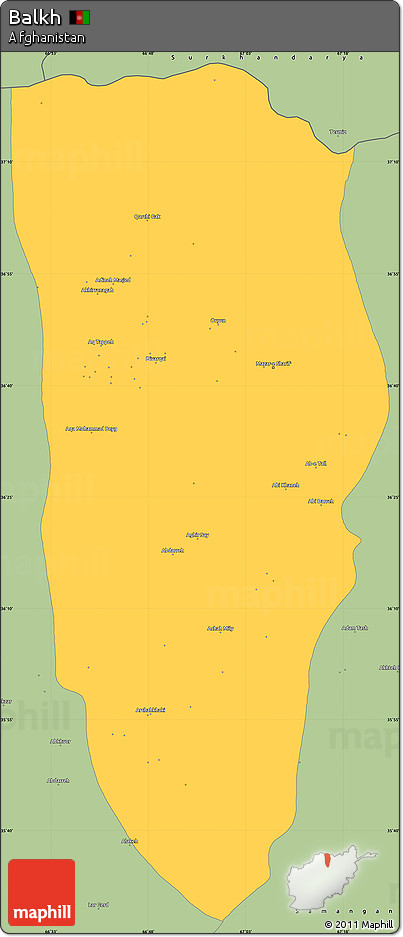 Savanna Style Simple Map of Balkh