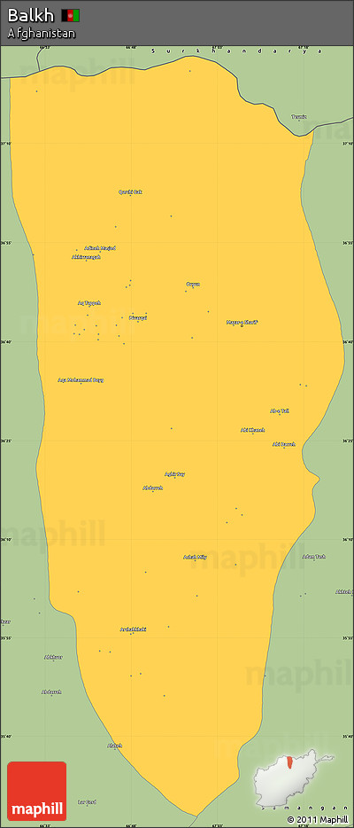 Savanna Style Simple Map of Balkh