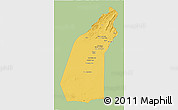 Savanna Style 3D Map of Helmand, single color outside