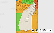 Shaded Relief 3D Map of Helmand, political outside