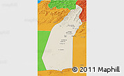 Shaded Relief 3D Map of Helmand, political outside