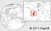 Blank Location Map of Helmand, within the entire country