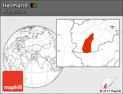 Blank Location Map of Helmand