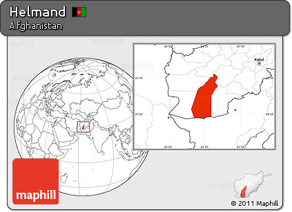 Blank Location Map of Helmand