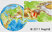 Physical Location Map of Helmand, within the entire country