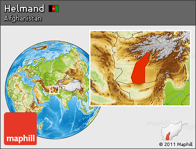 Physical Location Map of Helmand