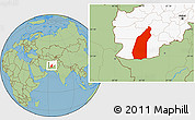 Savanna Style Location Map of Helmand, highlighted country