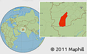 Savanna Style Location Map of Helmand