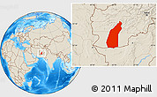 Shaded Relief Location Map of Helmand