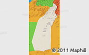 Shaded Relief Map of Helmand, political outside