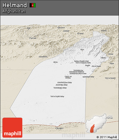 Classic Style Panoramic Map of Helmand