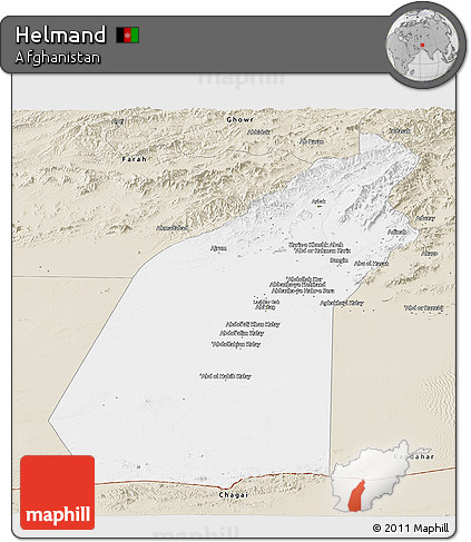 Classic Style Panoramic Map of Helmand