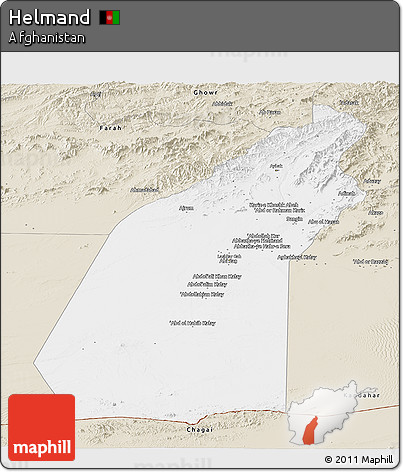 Classic Style Panoramic Map of Helmand