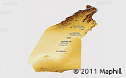 Physical Panoramic Map of Helmand, cropped outside