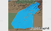 Political Panoramic Map of Helmand, darken, semi-desaturated