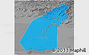 Political Panoramic Map of Helmand, desaturated