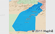 Political Panoramic Map of Helmand, lighten