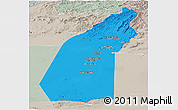 Political Panoramic Map of Helmand, lighten, semi-desaturated