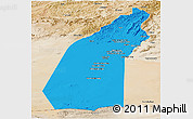 Political Panoramic Map of Helmand, satellite outside