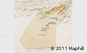 Satellite Panoramic Map of Helmand, lighten