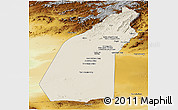 Shaded Relief Panoramic Map of Helmand, physical outside