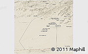 Shaded Relief Panoramic Map of Helmand