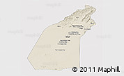 Shaded Relief Panoramic Map of Helmand, single color outside