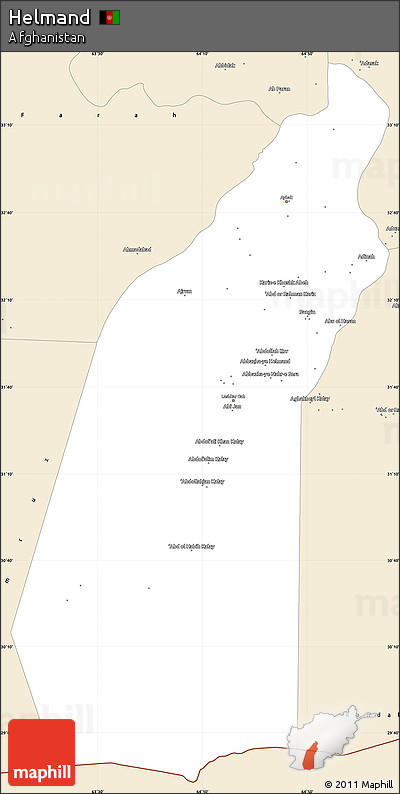 Classic Style Simple Map of Helmand