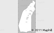 Gray Simple Map of Helmand, single color outside