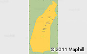 Savanna Style Simple Map of Helmand, single color outside