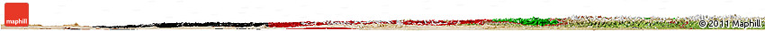 Flag Horizon Map of Afghanistan, satellite outside, bathymetry sea
