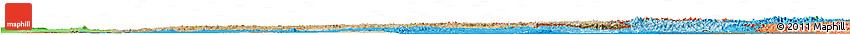 Satellite Horizon Map of Afghanistan, political shades outside, satellite sea