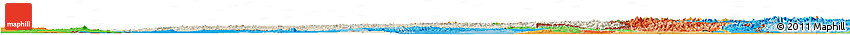 Shaded Relief Horizon Map of Afghanistan, political outside, shaded relief sea