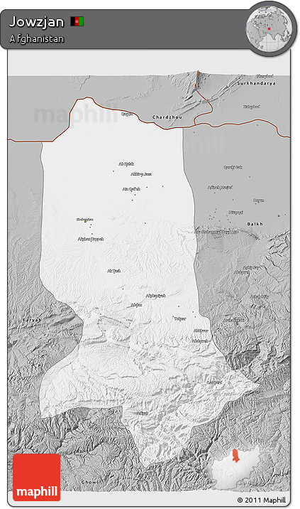 Gray 3D Map of Jowzjan