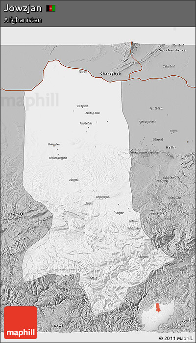 Gray 3D Map of Jowzjan