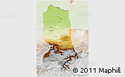 Physical 3D Map of Jowzjan, lighten