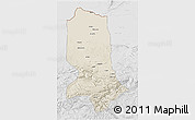 Shaded Relief 3D Map of Jowzjan, lighten, desaturated