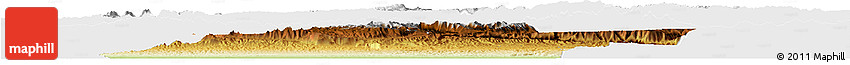 Physical Horizon Map of Jowzjan, single color outside