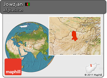 Satellite Location Map of Jowzjan