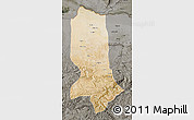 Satellite Map of Jowzjan, darken, semi-desaturated