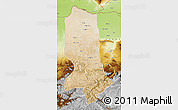 Satellite Map of Jowzjan, physical outside