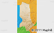 Satellite Map of Jowzjan, political outside