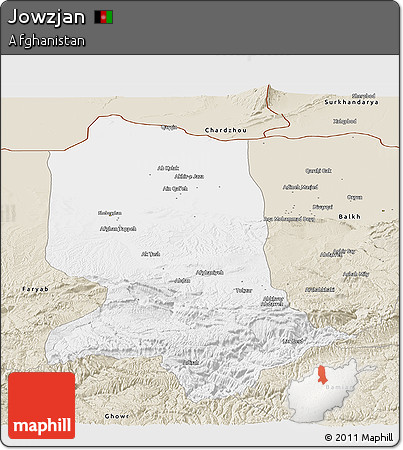 Classic Style Panoramic Map of Jowzjan