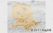 Satellite Panoramic Map of Jowzjan, lighten, desaturated