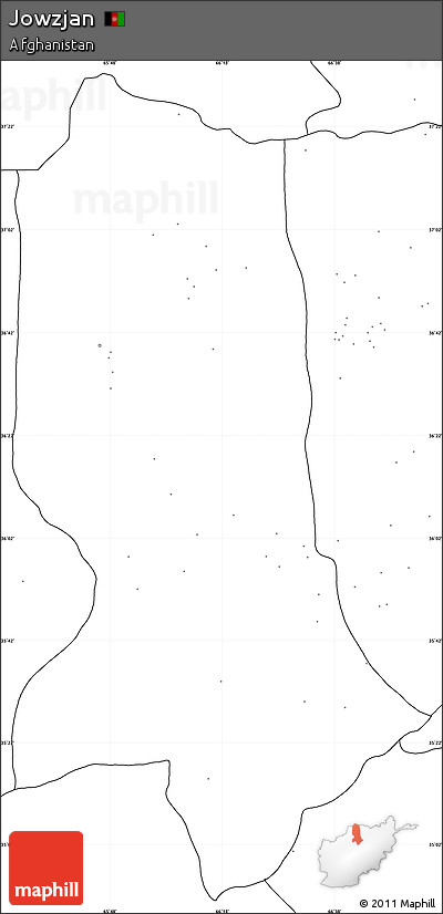 Blank Simple Map of Jowzjan, no labels