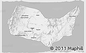 Gray 3D Map of Kabul, single color outside